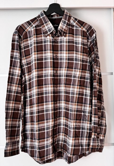 Koszula w kratę Tailor&Son rozm. 41/42 L jesienna bawełna