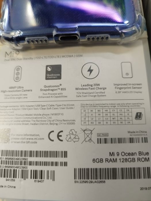 Smartfon Mi 9 6GB RAM/128Gb ROM