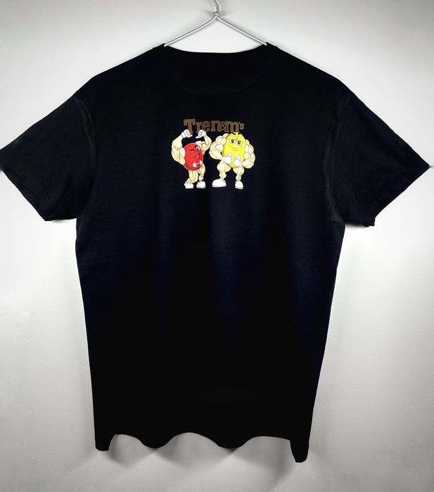 Koszulka - Tren&M's Śmieszny nadruk T-shirt siłownia Gym Tee M&M's (Rozmiar L)