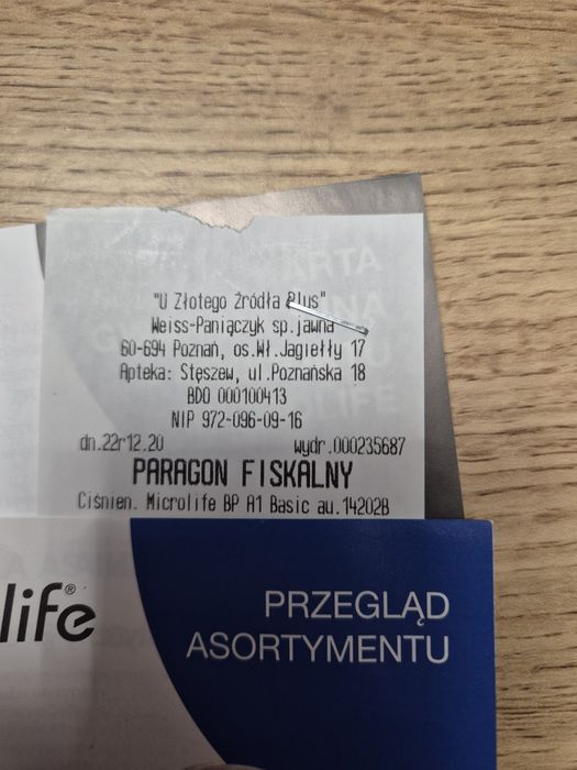 Ciśnieniomierz naramienny Microlife BP A1