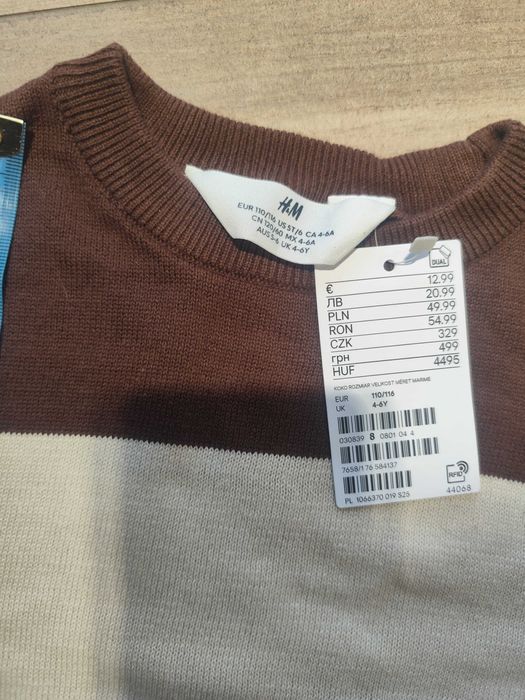 Sweter h&M 110/116 NOWY z metką