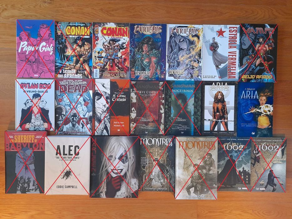 Lote 44 BD Batman, Superman, Star Wars, Marvel, DC, Conan, Aria, etc