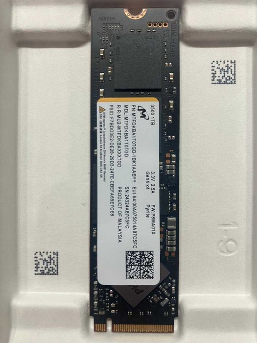 Dysk M2 2280 Micron, o pojemności 1 TB