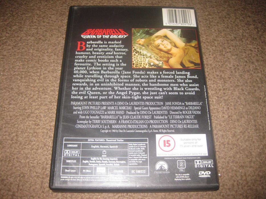 DVD "Barbarella: A Rainha da Galáxia" com Jane Fonda64739410626307121