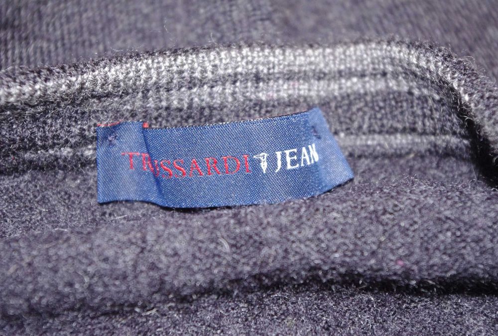 Пуловер Trussardi Зимний Черный 100 % Шерсть 48 Размер