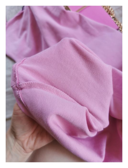 Nowa bawełniana sukienka pastelowy róż bodycon Zara