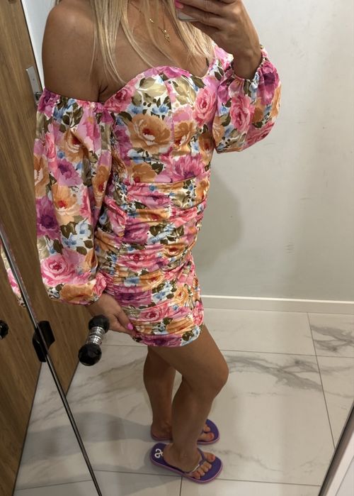 Andzela sukienka hiszpanka kwiaty