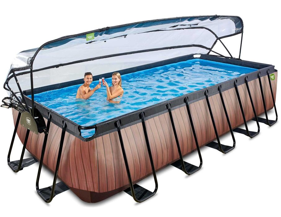 Басейн каркасний EXIT з куполом 540х250х122 см + тепловий насос