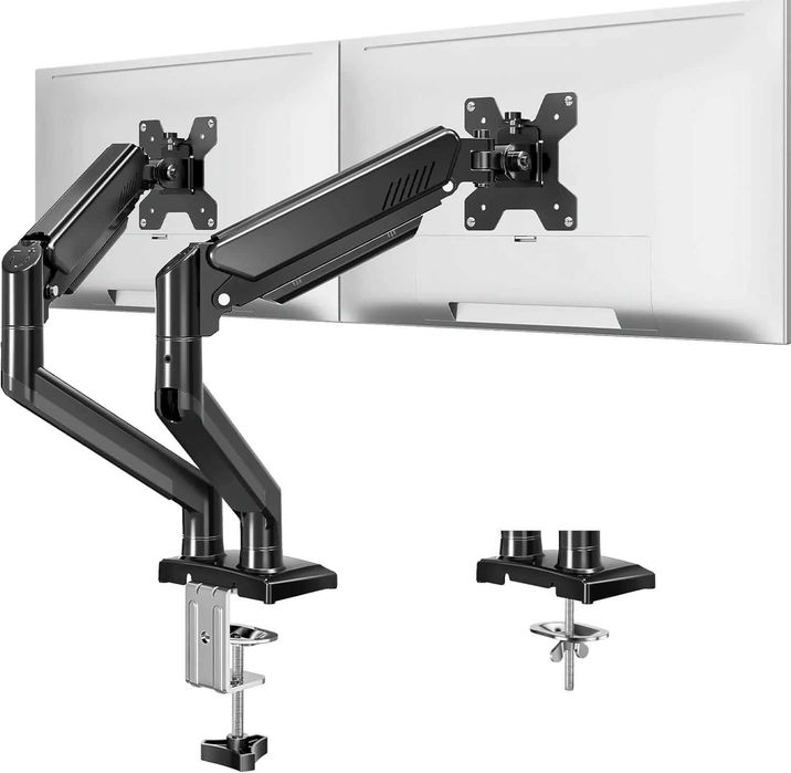 Uchwyt Biurkowy na 2 Monitory MOUNTUP 13"-32" Sprężyna Gazowa