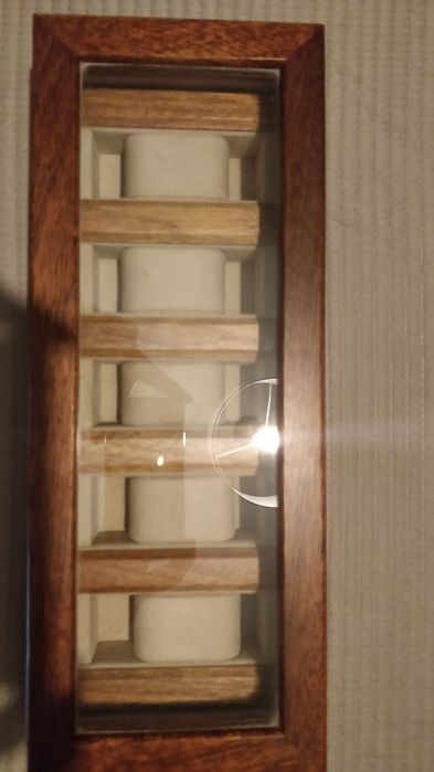 Caixa para relógios madeira cerejeira