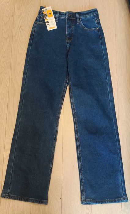 Широкие джинсы на флисе, 152-158