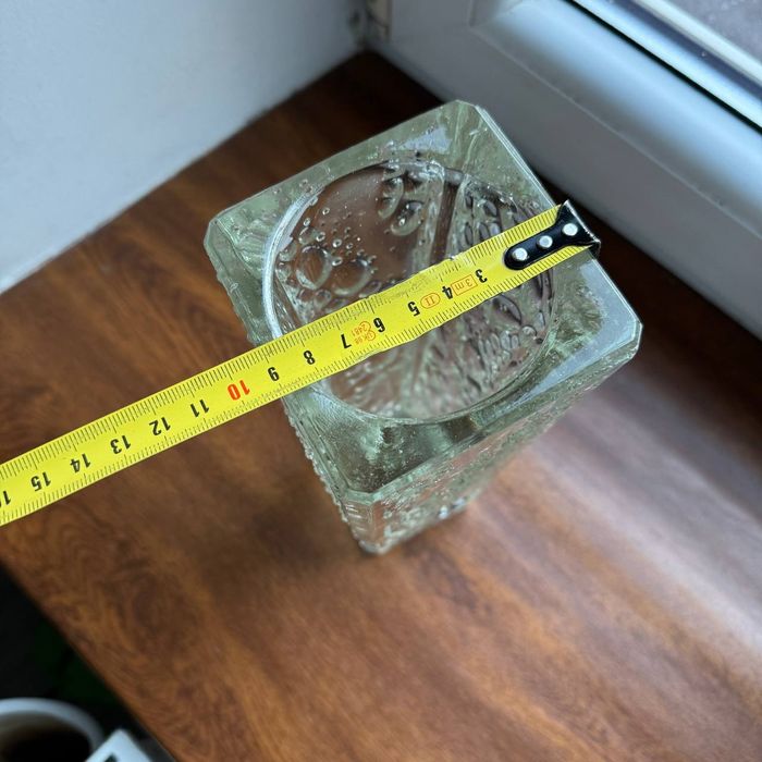 Szklany Wazon Bąble Hortensja PRL