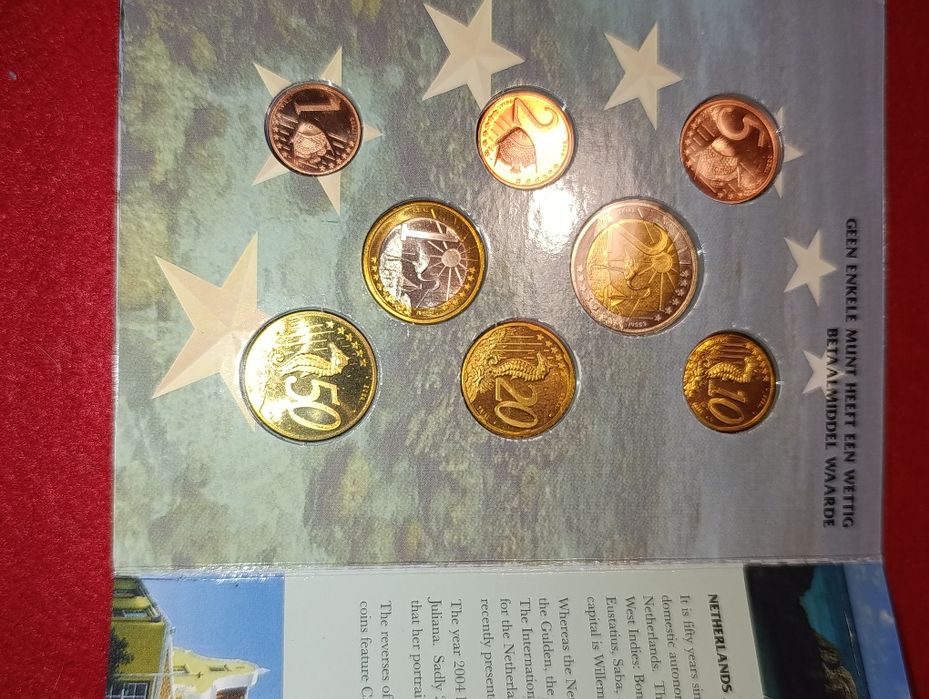 Carteira de Ensaio Moedas Euro Antilhas