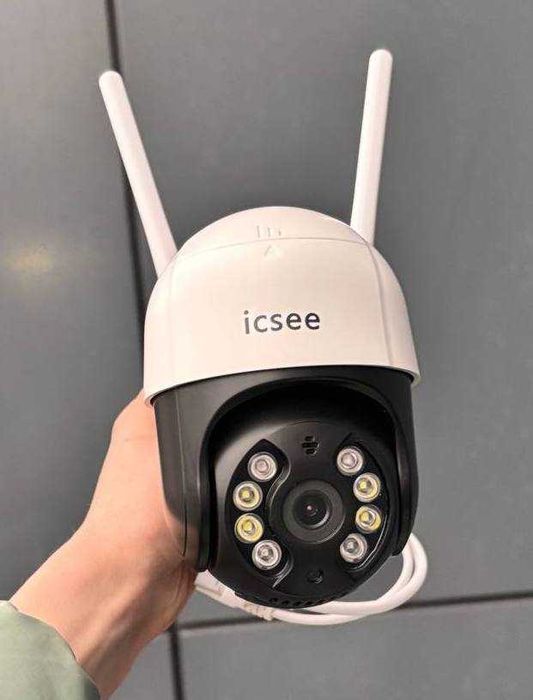 Камера відеонагляду IP WiFI 4MP поворотна для вулиці iCsee вайфай A8WB