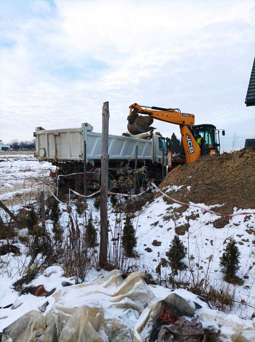 Usługi koparko- ładowarką, minikoparką, transportowe wywrotkami
