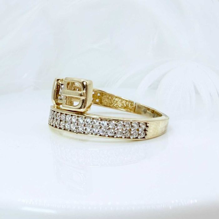 Nieużywany złoty pierścionek PR.585 14K PASEK