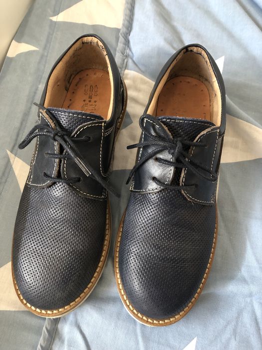 Sapatos menino n34 azul marinho comunhao
