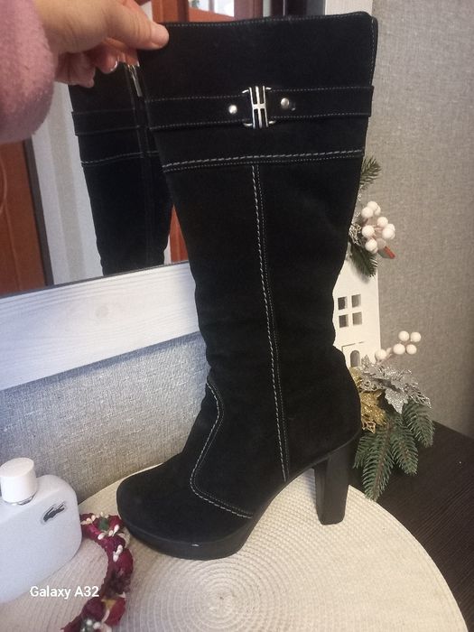 Зимові, замшові чоботи