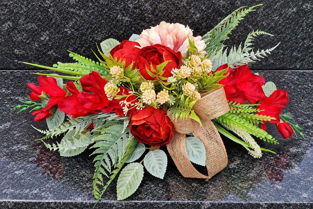 Stroik IKEBANA kompozycja kwiatowa na grób Z430