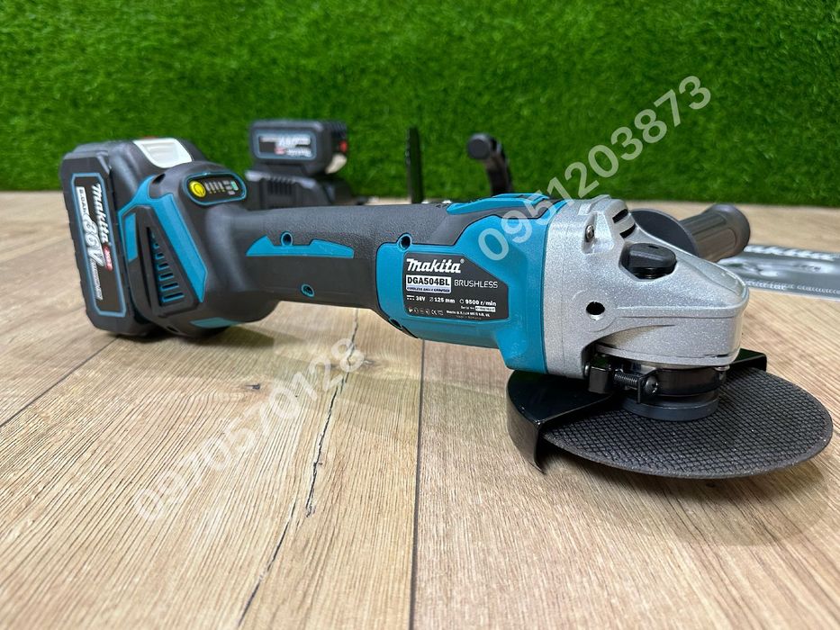 Аккумуляторная болгарка Makita DGA504 с АКБ 36V 8Ah + насадка Spektr