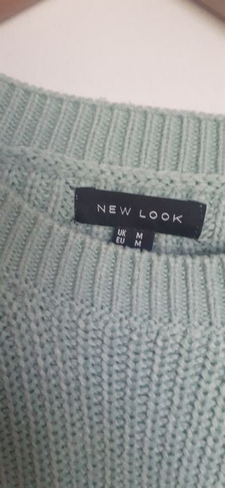 miętowy sweter oversize M L