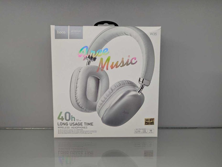 Держат 40 часов! Наушники беспроводные Hoco W35 для iphone аирподс