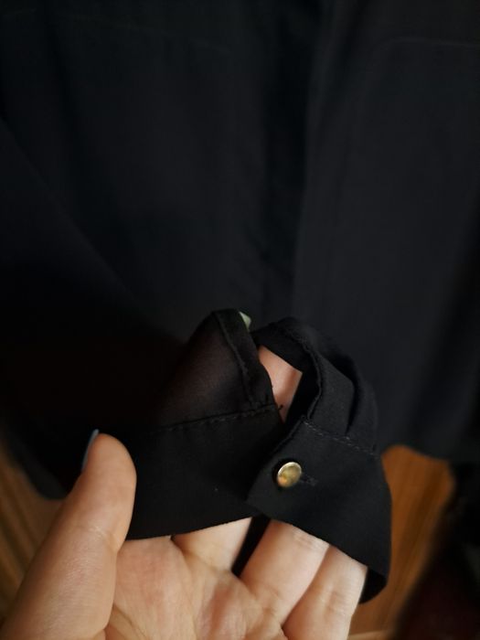 Czarna koszula mgiełka h&m