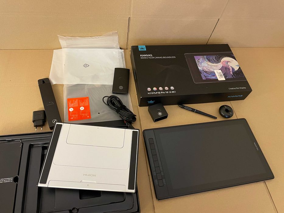 HUION kamvas Pro 16 2.5 k Tablet Graficzny Ekranowy Komplet z wadą