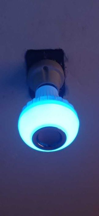 Coluna Lampada Bluetooth com leds