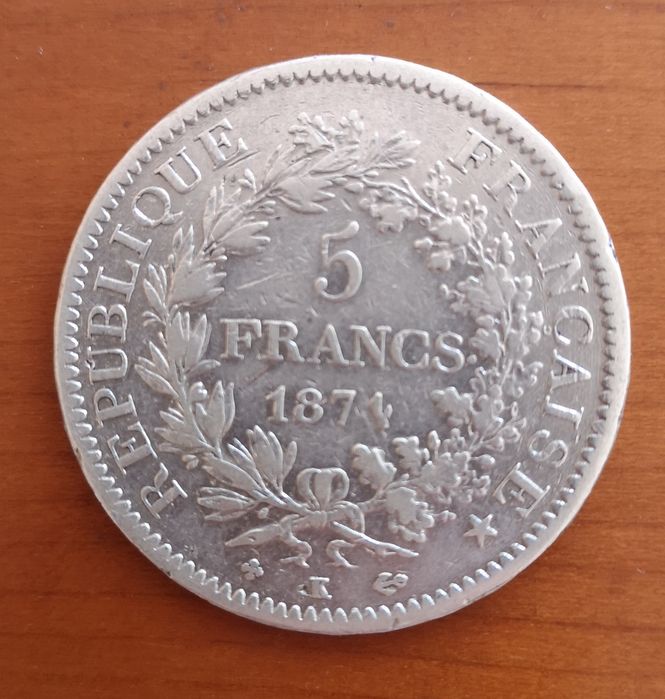 moedas prata 5 francs Hércules (#3)
