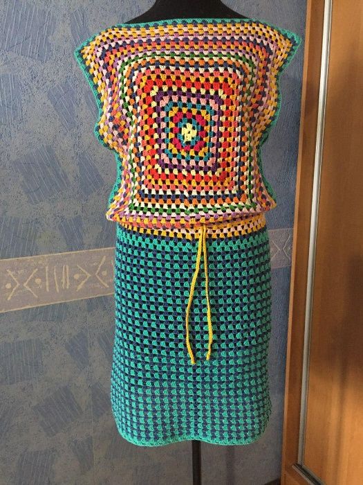 Летняя ажурная туника