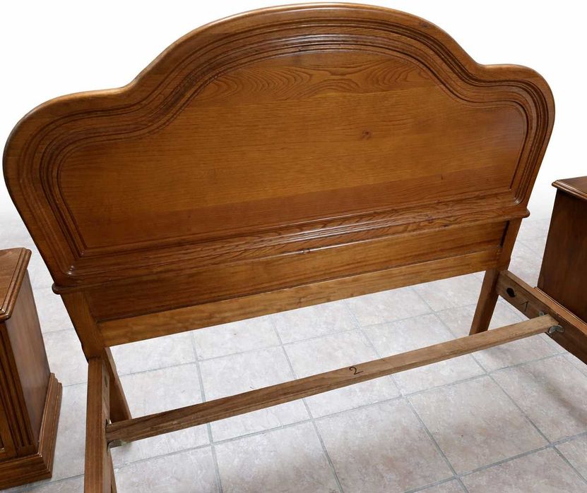 Quarto em carvalho maciço – cama + mesas | colchão e espelhos OFERTA