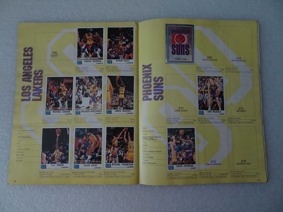 Caderneta de cromos Panini Basket NBA 90 (faltam 92 cromos)