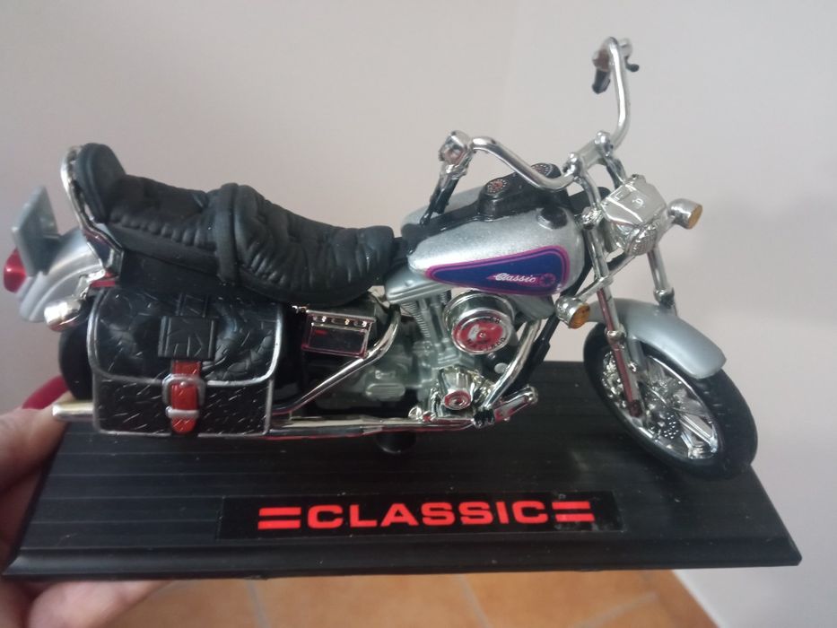 Miniatura Moto Clássica Die Cast