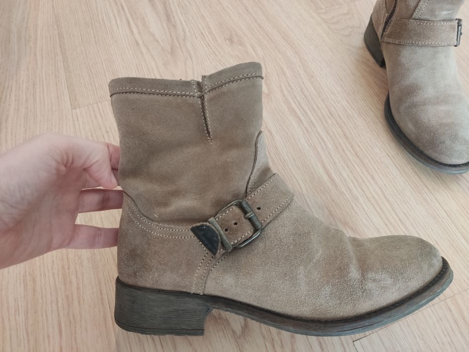 Botas bege camurça  n°39