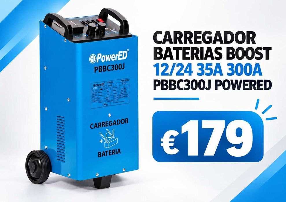 Carregador de Baterias Boost POWERED PBBC300J 12/24V 35A 300A LL29