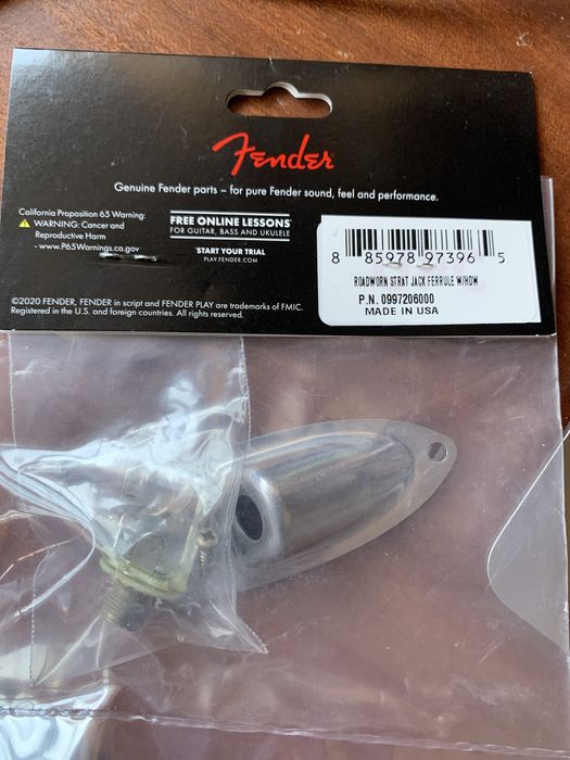 Fender Stratocaster Jack Ferrule Chrome - NOVO