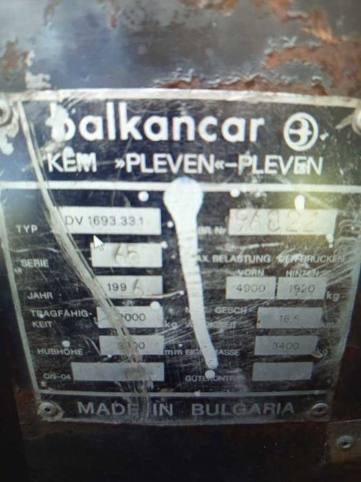 wózek widłowy 1996 Balkalar bugar model dv 1693