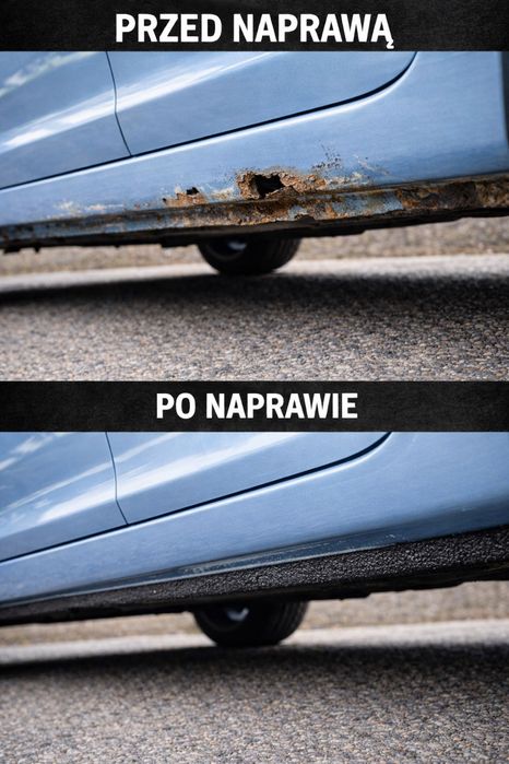 Naprawa progów osobowe / bus 1 strona 550 zł, 2 strony 850 zł