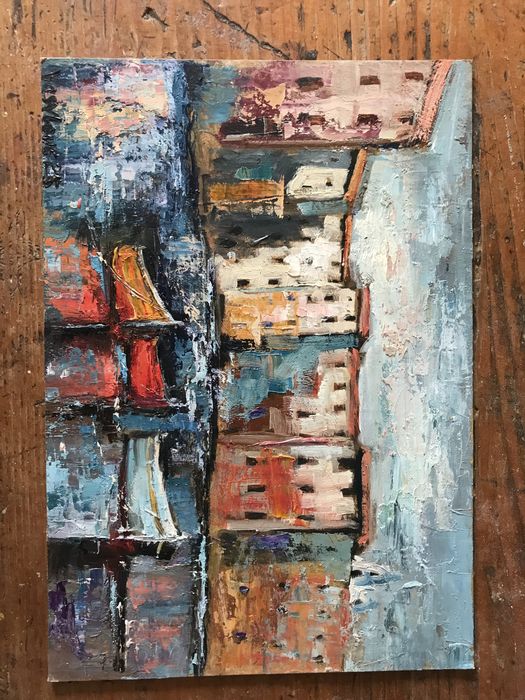 Картина олія Живопис на двп 15х20 Оригінал Не по номерах Натюрморт