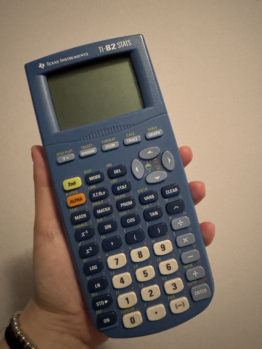 Maquina calculadora cientifica azul