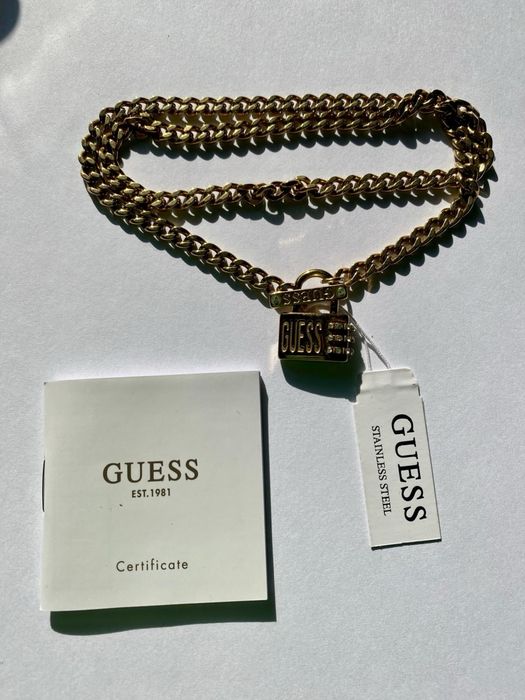 Naszyjnik Guess łańcuch zloty