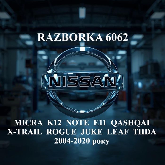 Разборка Nissan Note Micra Tiida X-Trail Rogue Qashqai Juke Leaf