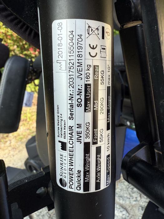 wózek inwalidzki elektryczny Quickie JIVE M, 10km/h, pełna elektryka