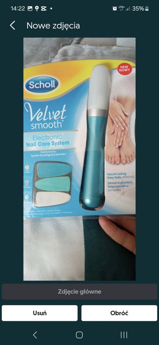 Elektroniczny pilnik Scholl Velvet Smooth do paznokci
