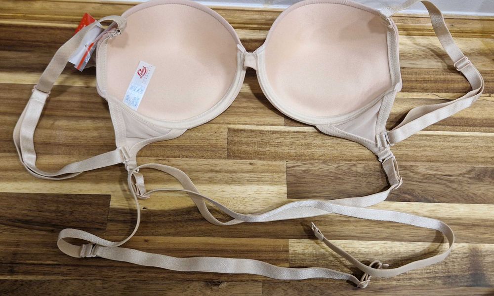 Biustonosz do odkrytych pleców LEMAX Leila push up multiway beżowy 75c