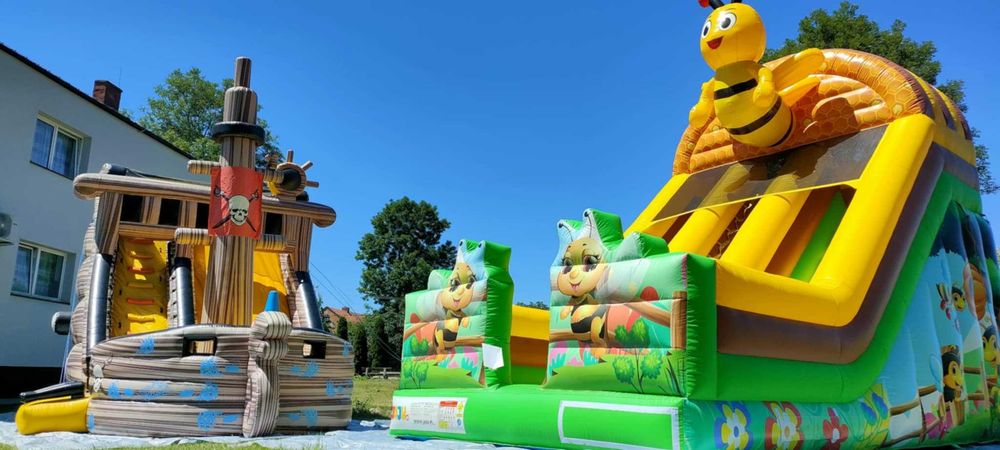 Wynajem dmuchańca piana party karuzele tor przeszków wata popcorn