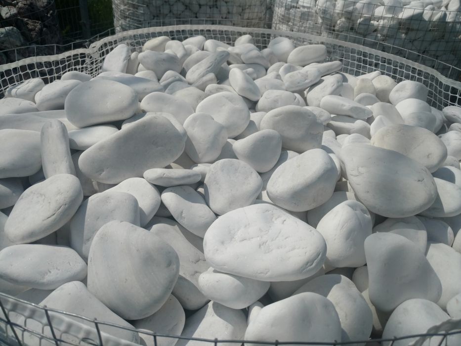 Otoczak White biały Thassos Angel grys gres kamyki Thasos otoczaki