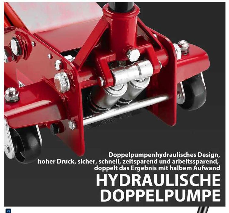 F1345  Macaco baixo perfil 3 Toneladas faixa de elevação 75-505mm