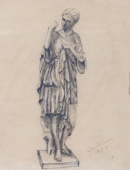 Desenho - José Maria de Almeida - 'Figura Grego-Romana'